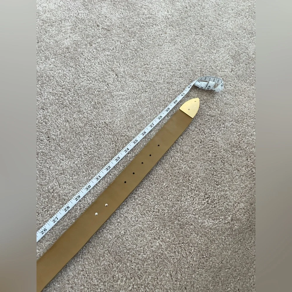 Kippys Gold Leather Western Belt Swarovski Crystal Cowgirl Statement Belt 34